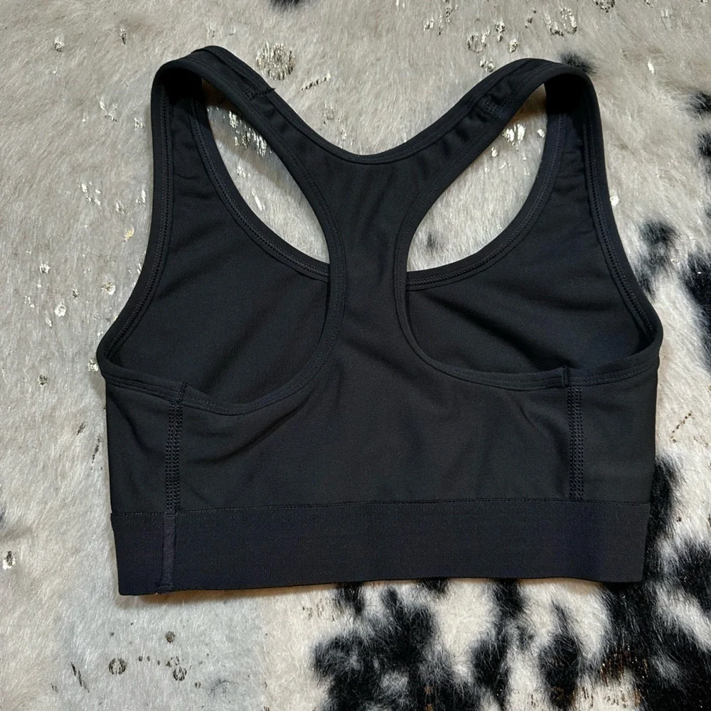 CHAMPION Youth Girl’s Charcoal Gray Medium Support Black Sports Bra Size Small